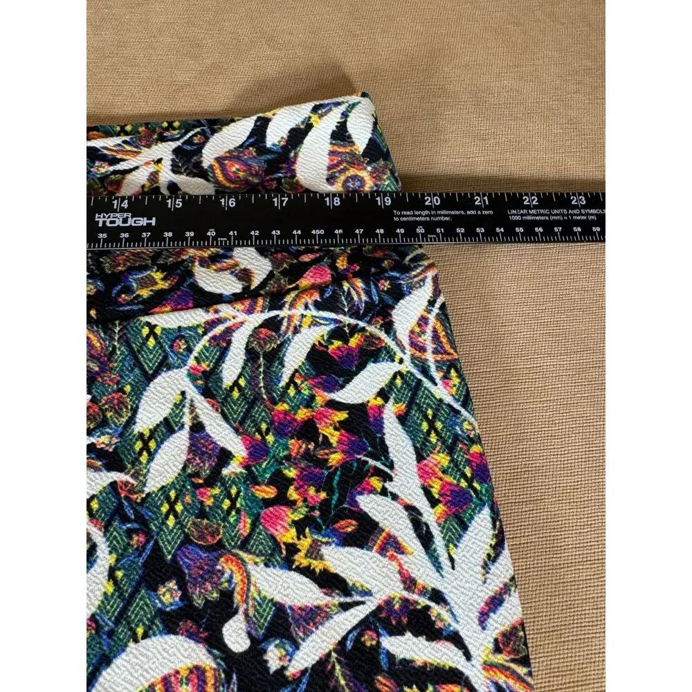 LuLaRoe Skirt, Multicolored Black, orange, pink, green, blue, Size 3XL